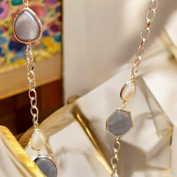 Chico's “Megan” Long Chalcedony Link Necklace - Picture 10 of 16